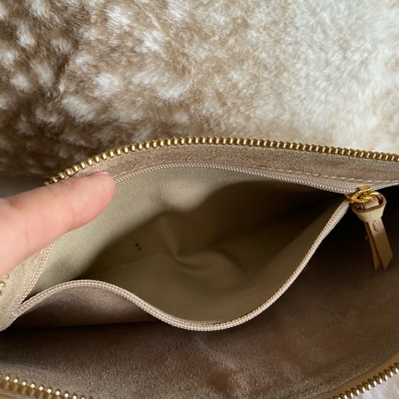 Vintage Beige & Red Kate Spade Zipper Clutch - Picture 9 of 14